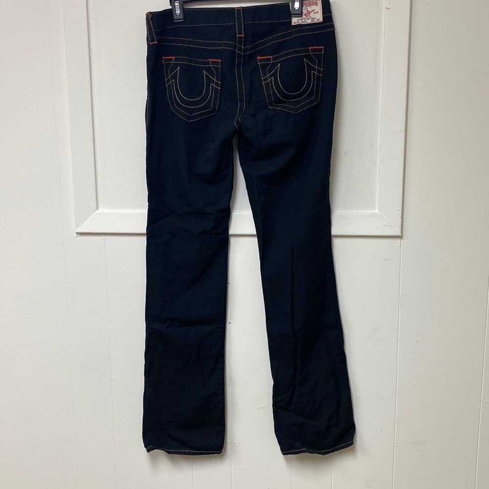 True Religion Vintage Cotton Linen Black Logo Jeans Never Used